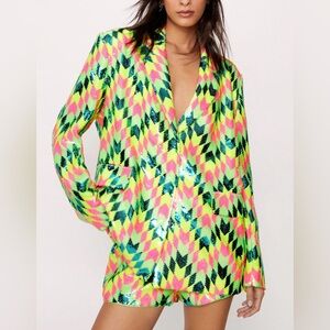 Nastygal Sequin Blazer Set
